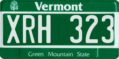 VT license plate XRH323