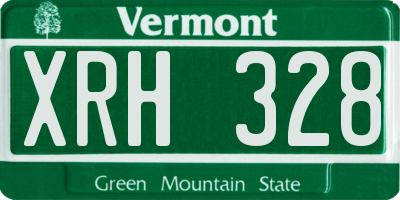 VT license plate XRH328
