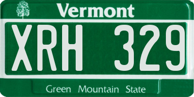VT license plate XRH329