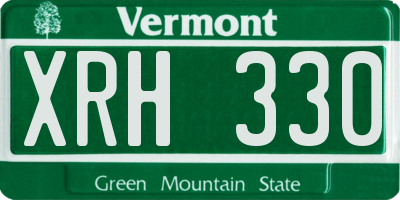 VT license plate XRH330