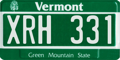VT license plate XRH331