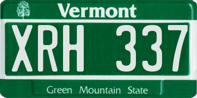VT license plate XRH337