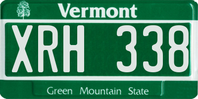 VT license plate XRH338