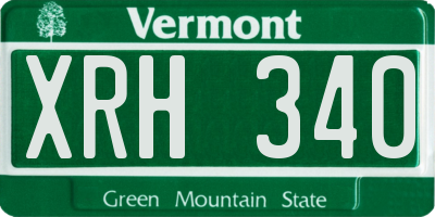 VT license plate XRH340