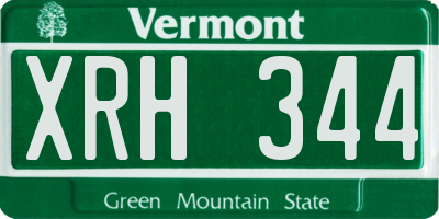 VT license plate XRH344