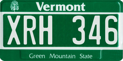 VT license plate XRH346