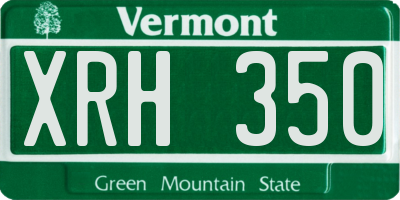 VT license plate XRH350