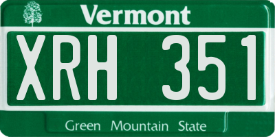 VT license plate XRH351