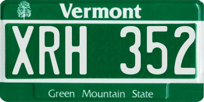 VT license plate XRH352