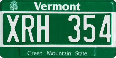 VT license plate XRH354
