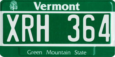 VT license plate XRH364