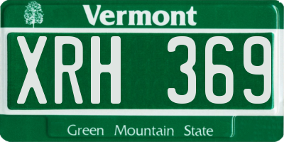 VT license plate XRH369