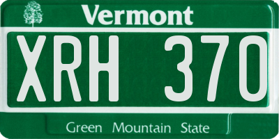 VT license plate XRH370