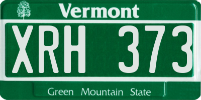 VT license plate XRH373