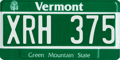 VT license plate XRH375
