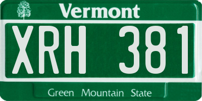 VT license plate XRH381