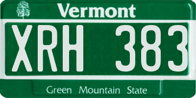 VT license plate XRH383