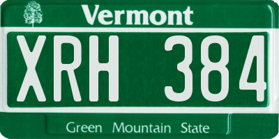 VT license plate XRH384