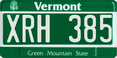 VT license plate XRH385