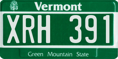 VT license plate XRH391