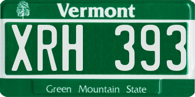VT license plate XRH393