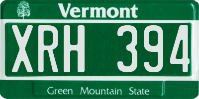 VT license plate XRH394