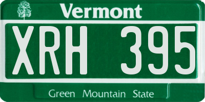 VT license plate XRH395