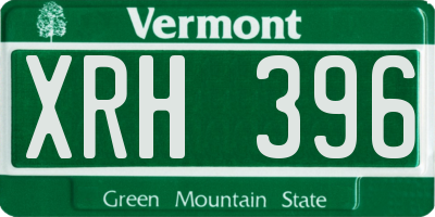 VT license plate XRH396