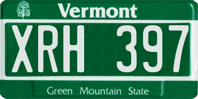 VT license plate XRH397