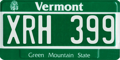 VT license plate XRH399