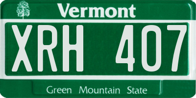 VT license plate XRH407