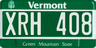 VT license plate XRH408