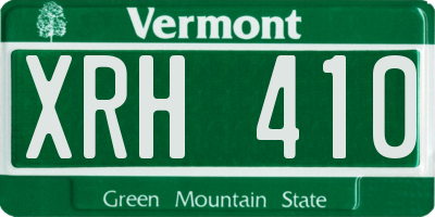 VT license plate XRH410