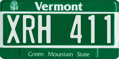 VT license plate XRH411