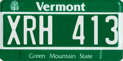 VT license plate XRH413