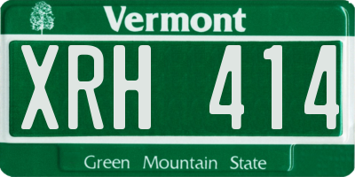 VT license plate XRH414