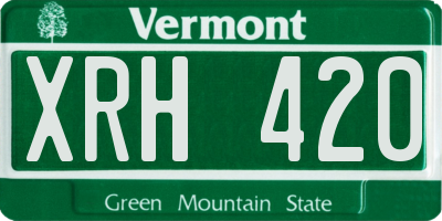 VT license plate XRH420