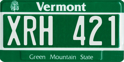 VT license plate XRH421
