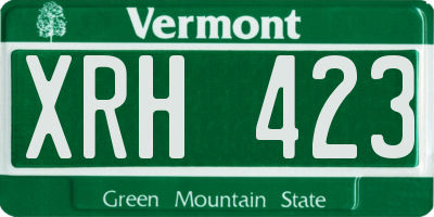 VT license plate XRH423