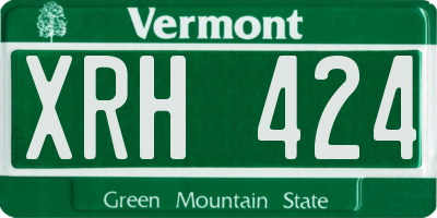 VT license plate XRH424