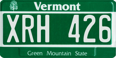 VT license plate XRH426