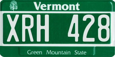VT license plate XRH428