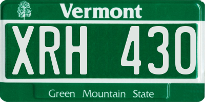 VT license plate XRH430
