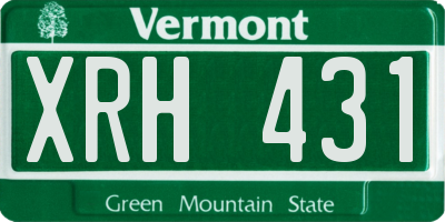 VT license plate XRH431