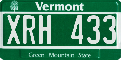 VT license plate XRH433