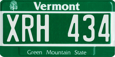 VT license plate XRH434