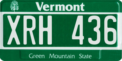 VT license plate XRH436