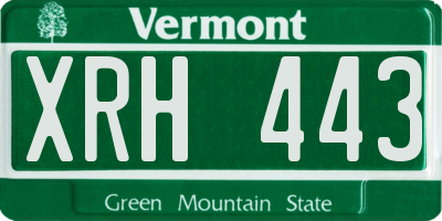 VT license plate XRH443