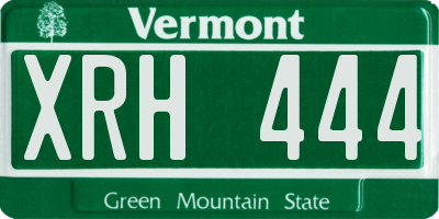 VT license plate XRH444