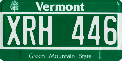 VT license plate XRH446